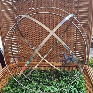 Metal Orb Silver Tone Sphere